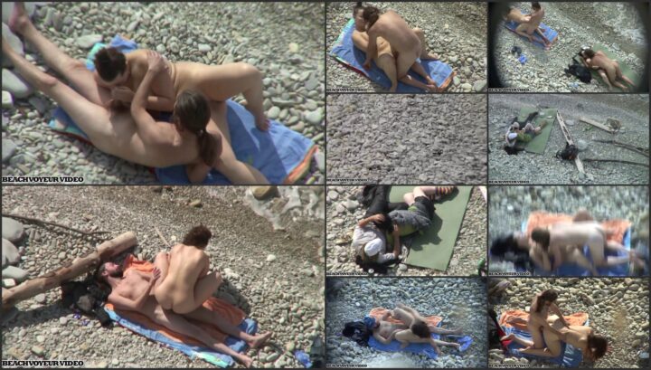 Couple banging on the beach