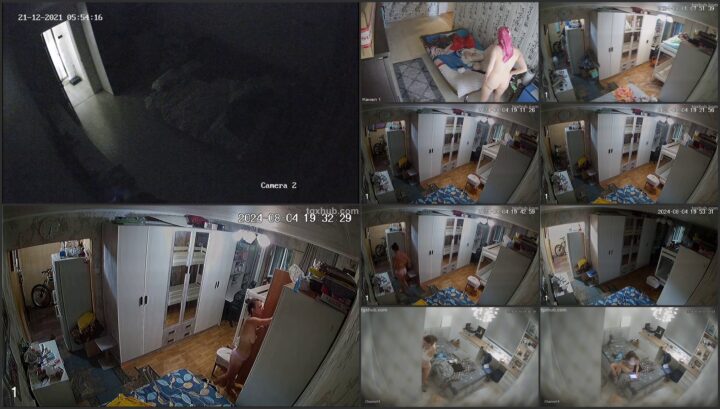 Naked babe spied with a hidden ip camera 17