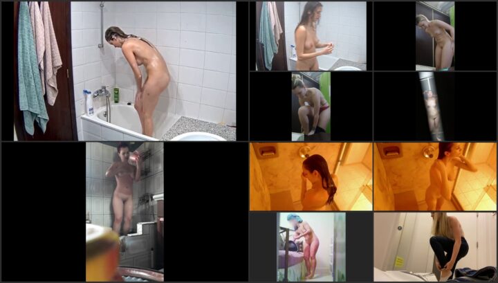 Hidden camera caught her dress and undress before shower 312