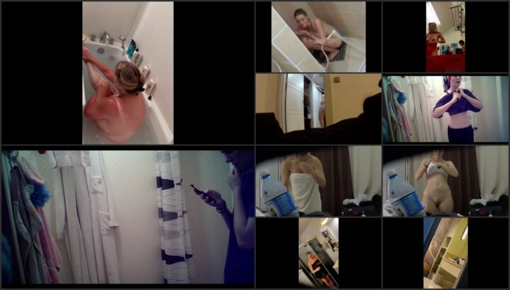 Hidden camera caught her dress and undress before shower 314