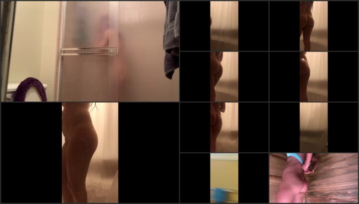 Hidden camera caught her dress and undress before shower 318