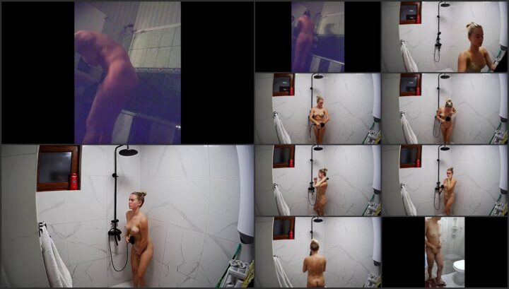 Hidden camera caught her dress and undress before shower 330