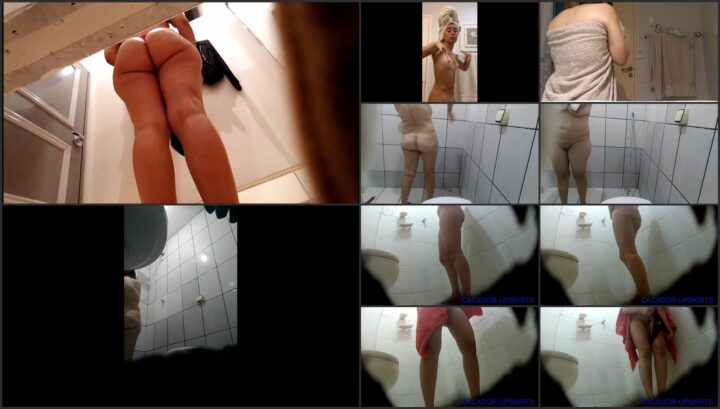Hidden camera caught her dress and undress before shower 337
