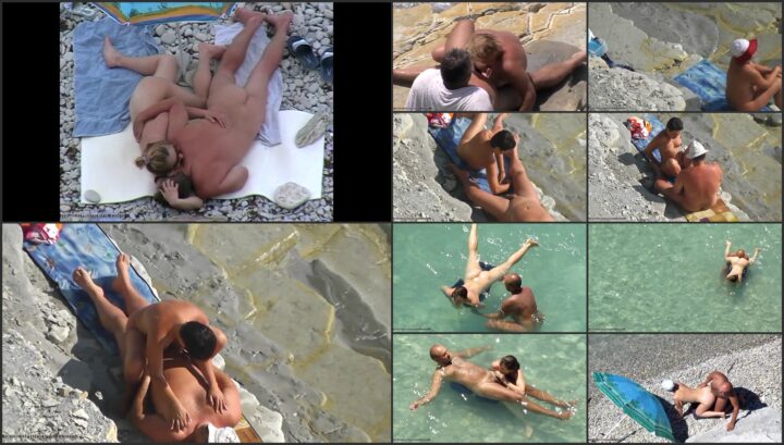 Couple has sex on a beach