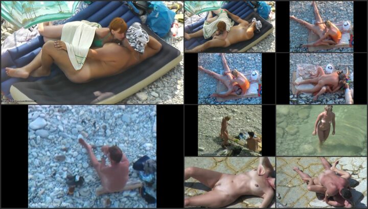 Couple has sex on a beach