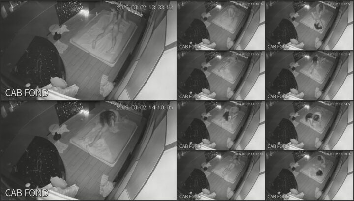 Erotic massage caught on ip cam 13