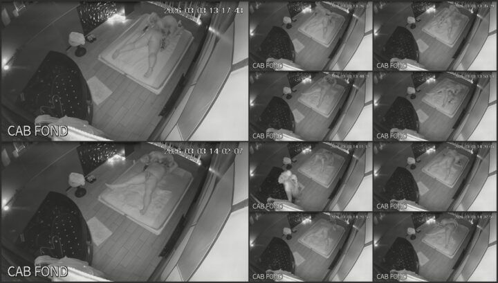 Erotic massage caught on ip cam 14