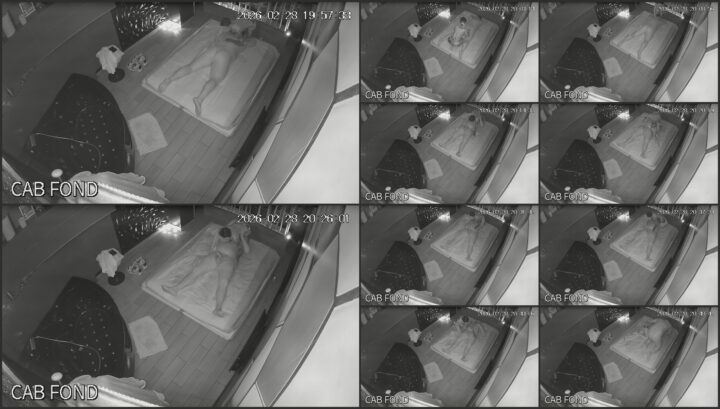 Erotic massage caught on ip cam 17