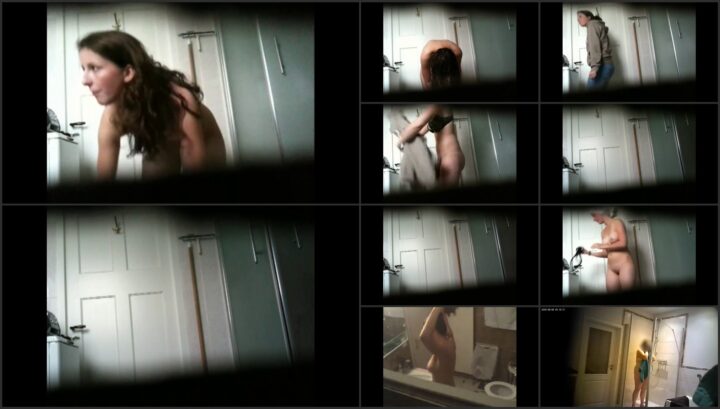 Hidden camera caught her dress and undress before shower 347