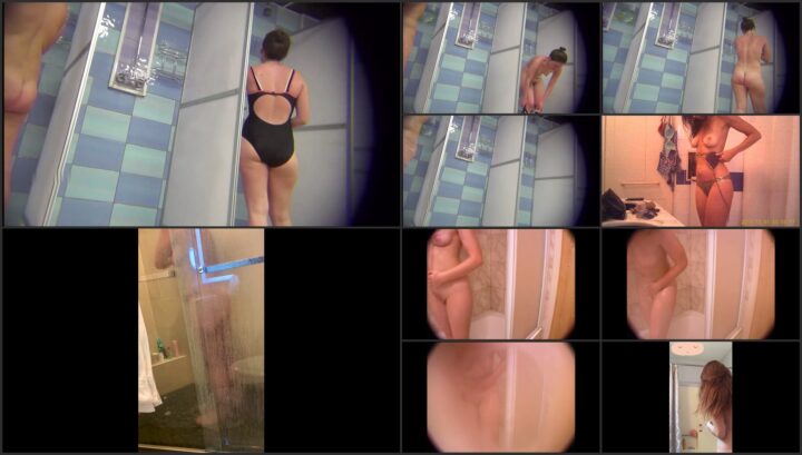 Hidden camera caught her dress and undress before shower 367