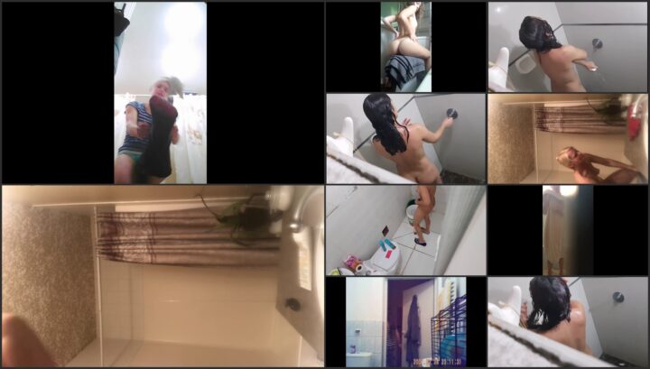 Hidden camera caught her dress and undress before shower 368