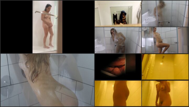 Hidden camera caught her dress and undress before shower 353