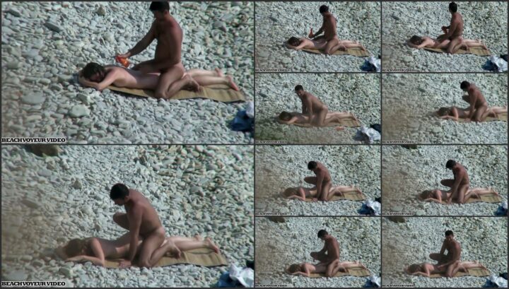 Couple partying and fucking on the beach