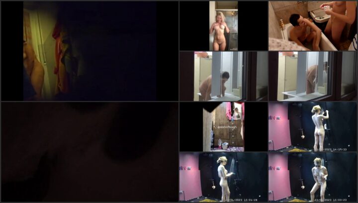 Hidden camera caught her dress and undress before shower 422