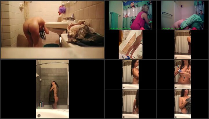 Hidden camera caught her dress and undress before shower 430